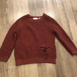Zara burnt red knit sweater